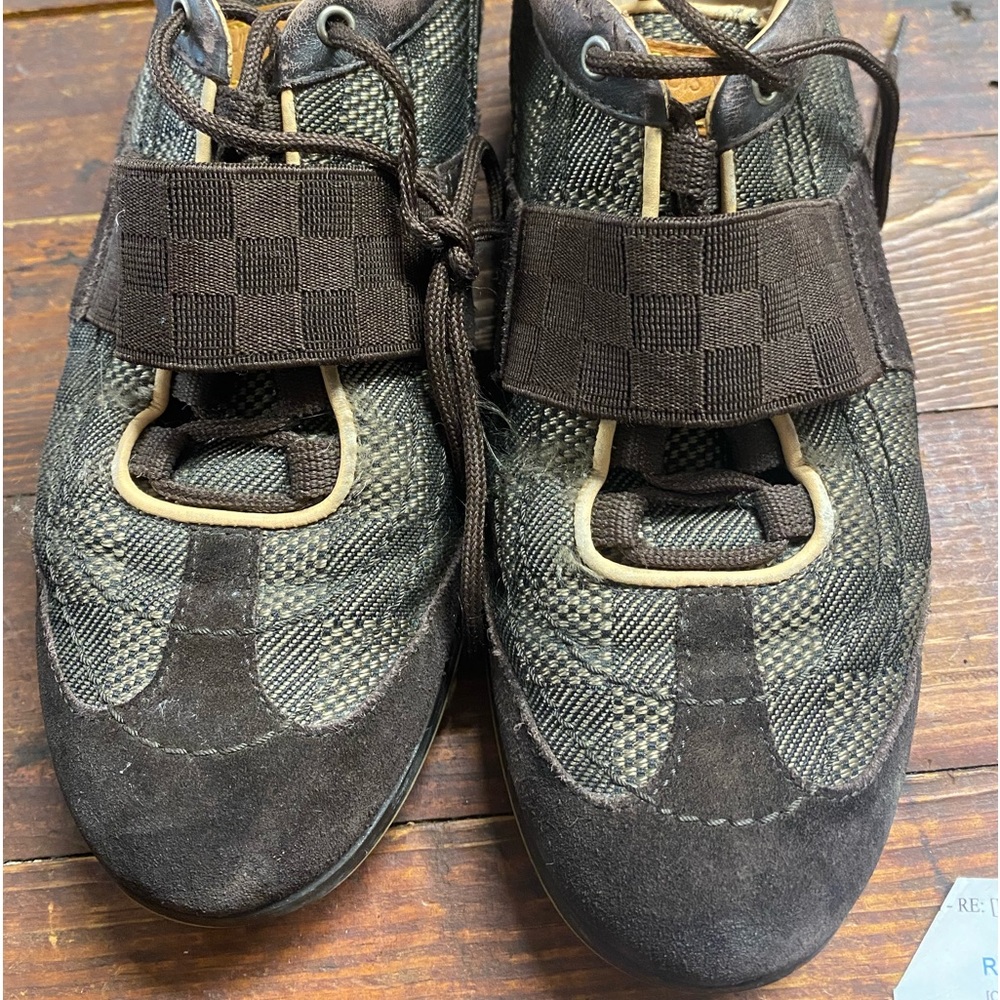 Brown Damier Louis Vuitton sneakers bowling shoes